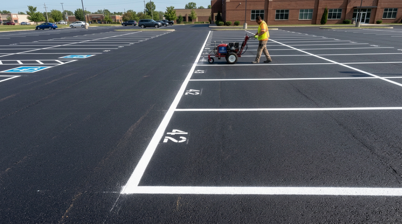 Make landscape orientation, cleaner striped asphalt